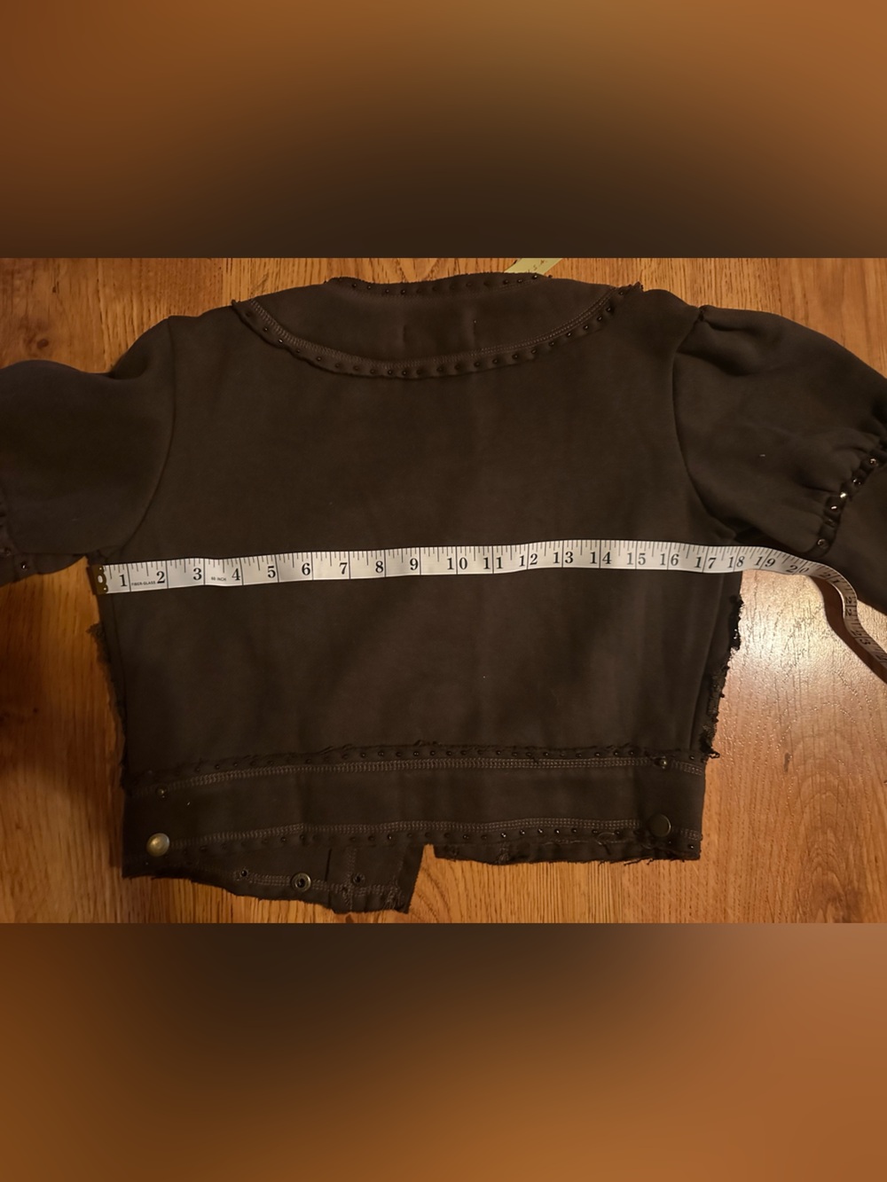 Cropped Brown Embellished Women's Blazer - Picture 5 of 5